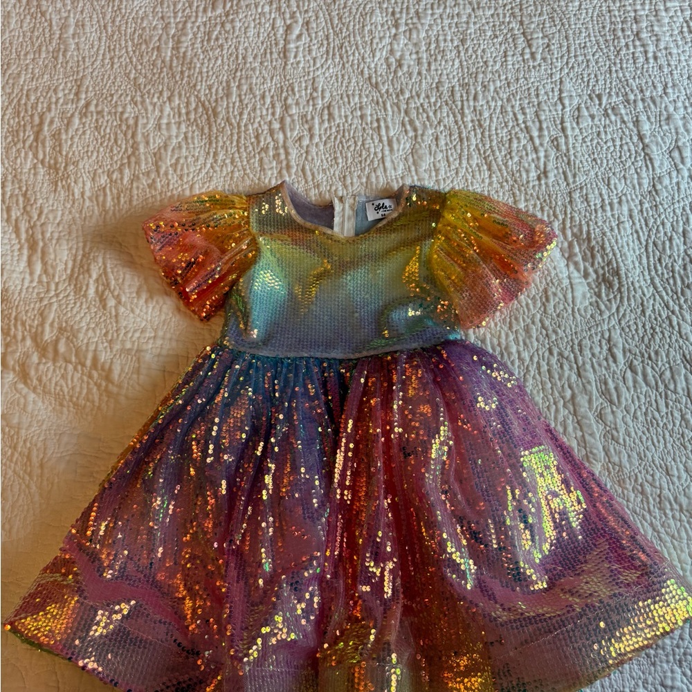 Lola and the Boys Colorful Sequin Dress